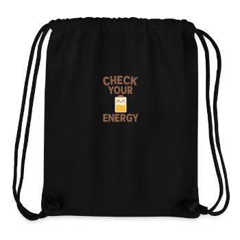 Check Your Energy – Lade deine Kraft auf - Stanley/Stella recycelter Gym Bag - Schwarz - Vorne
