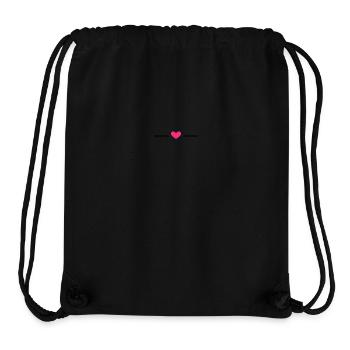 Line Heart Ornament - Stanley/Stella Recycled Gym Bag - black - Front