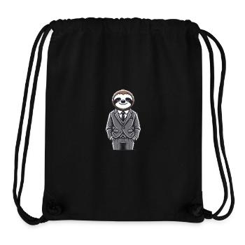 Chill Sloth in Suit Illustration - Stanley/Stella Recycled Gym Bag - black - Front