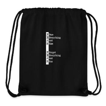 Fighting Spirit Positive Thinking Kraft Strong Tshirt - Stanley/Stella Recycled Gym Bag - black - Front