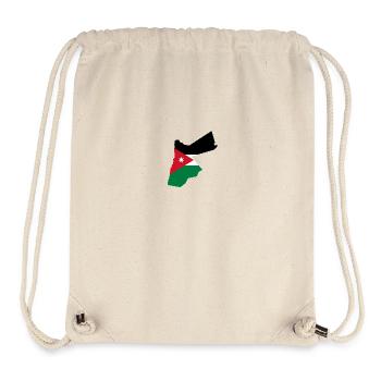 Carte du drapeau de la Jordanie - Sac à cordon recyclé Stanley/Stella - blanc naturel - Devant