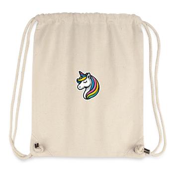 Licorne Bande Dessinée Dormir - Sac à cordon recyclé Stanley/Stella - blanc naturel - Devant