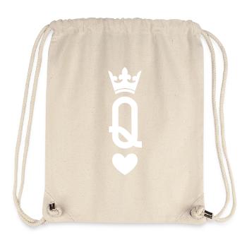 Königin der Karten (dunkel) - Stanley/Stella recycelter Gym Bag - Naturweiß - Vorne