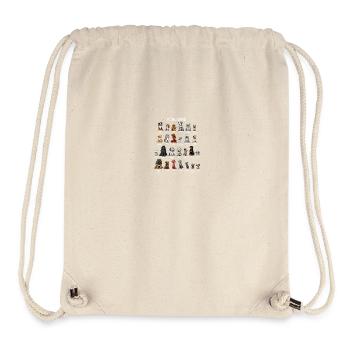 Dog alphabet - Stanley/Stella recycelter Gym Bag - Naturweiß - Vorne