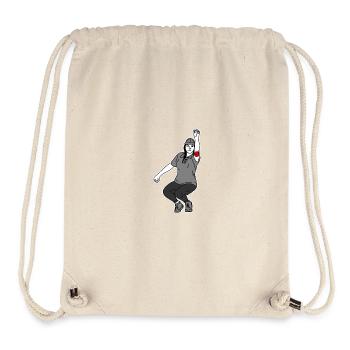 Joueur de pétanque Gaucher - Sac à cordon recyclé Stanley/Stella - blanc naturel - Devant