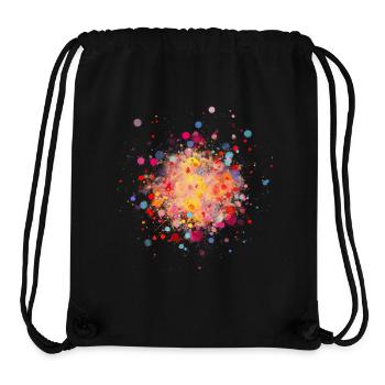 Farbspritzer Frühling bunt, Flecken und Tupfen - Stanley/Stella recycelter Gym Bag - Schwarz - Vorne