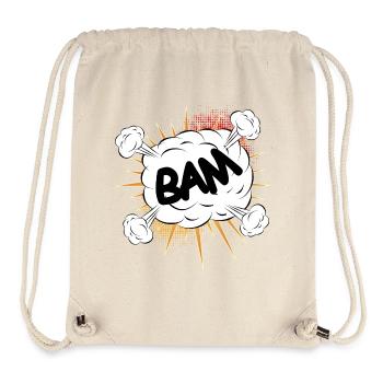Bam Comic Kampf Wolke für eigene Texte & Motive - Stanley/Stella recycelter Gym Bag - Naturweiß - Vorne