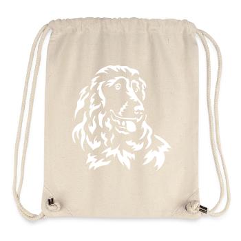 Cocker Spaniel Kopf "Black Edition" - Stanley/Stella recycelter Gym Bag - Naturweiß - Vorne