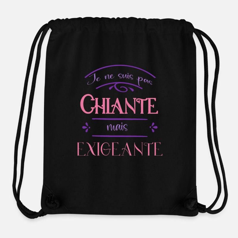 I am not boring but demanding - Stanley/Stella Recycled Gym Bag - black