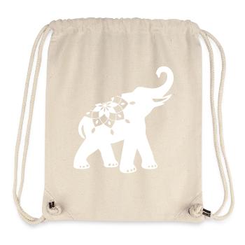 Yoga Elefant Ornament Mandala minimal Indien Tier - Stanley/Stella recycelter Gym Bag - Naturweiß - Vorne