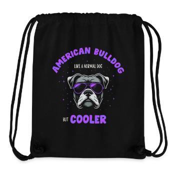 American Bulldog normal dog but cooler - purple - Stanley/Stella Recycled Gym Bag - black - Front