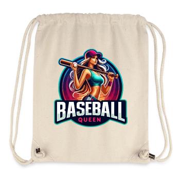 Baseball Queen Female Athlete Design - Stanley/Stella Recycled Gym Bag - natural - Front