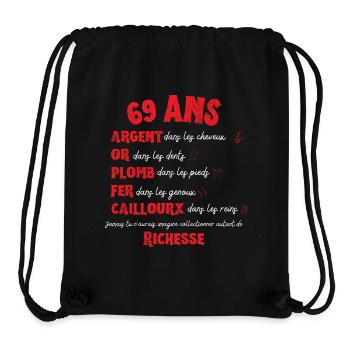 69 Jahre alte Geburtstagsfrau Mann lustige Geschenkidee - Stanley/Stella recycelter Gym Bag - Schwarz - Vorne