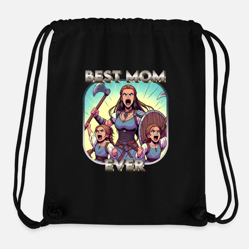 Meilleure maman de tous les temps - Sac à cordon recyclé Stanley/Stella - noir