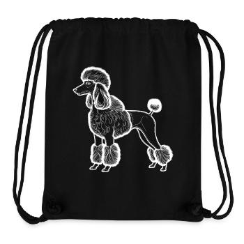 Poodle Lineart - Stanley/Stella Recycled Gym Bag - black - Front