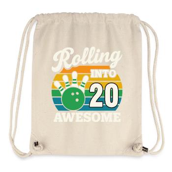 Bowling 20. Geburtstag Feier Grafik - Stanley/Stella recycelter Gym Bag - Naturweiß - Vorne