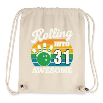 Retro Bowling 31. Geburtstag Design - Stanley/Stella recycelter Gym Bag - Naturweiß - Vorne