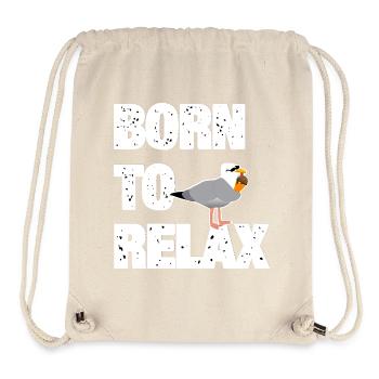 Born to Relax Möwe - Stanley/Stella recycelter Gym Bag - Naturweiß - Vorne
