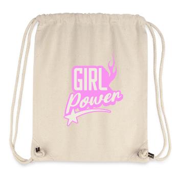 Girl Power sugar pink Flaming Graphic Design - Stanley/Stella Recycled Gym Bag - natural - Front