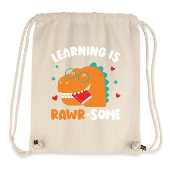 Dinosaur Kindergarten Elementary Kids - Stanley/Stella Recycled Gym Bag - natural - Front
