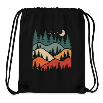 Wald Landschaft Natur Bäume Naturliebhaber - Stanley/Stella recycelter Gym Bag - Schwarz - Vorne