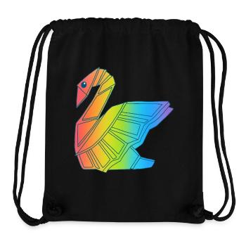 Regenbogen-Schwan - Stanley/Stella recycelter Gym Bag - Schwarz - Vorne
