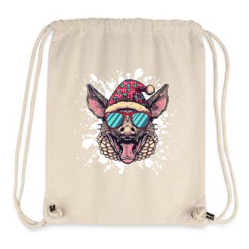 Armadillo Christmas Funny - Stanley/Stella Recycled Gym Bag - natural - Front