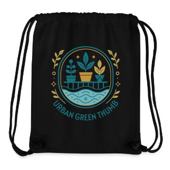 Grüner Daumen - Stanley/Stella recycelter Gym Bag - Schwarz - Vorne
