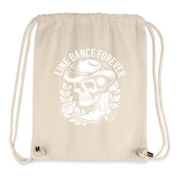 Line Dance Totenkopf Western - Stanley/Stella recycelter Gym Bag - Naturweiß - Vorne