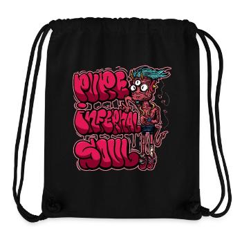Neon Pink Graffiti Monster - Stanley/Stella Recycled Gym Bag - black - Front