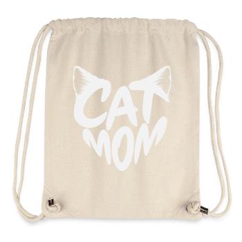 Cat Mom Katzenmama mit Katzenohren Design - Stanley/Stella recycelter Gym Bag - Naturweiß - Vorne