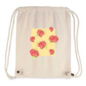 Pastellrosen auf Creme - Stanley/Stella recycelter Gym Bag - Naturweiß - Vorne