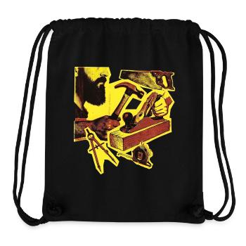 Craftsman Carpenter Carpenter Carpenter Vintage - Stanley/Stella Recycled Gym Bag - black - Front