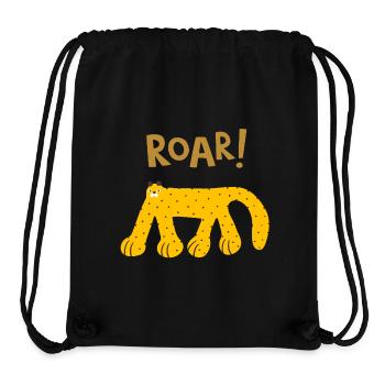 Roar Wild Animal Funny Cute Wildlife Design - Stanley/Stella Recycled Gym Bag - black - Front