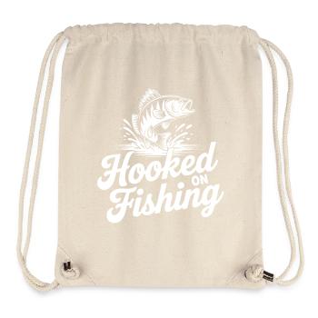 Fisch Hooked on Fishing - Stanley/Stella recycelter Gym Bag - Naturweiß - Vorne