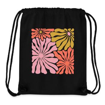 Spring Blossoms Pop Art Pattern - Stanley/Stella Recycled Gym Bag - black - Front