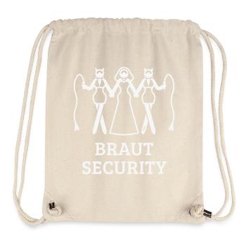 Braut Security (JGA Polterabend Peitsche / White) - Stanley/Stella recycelter Gym Bag - Naturweiß - Vorne
