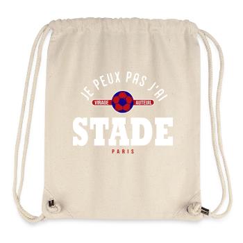 Je peux pas j'ai stade supporter football Paris - Sac à cordon recyclé Stanley/Stella - blanc naturel - Devant