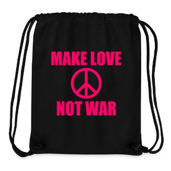 Make love not war - Stanley/Stella recycelter Gym Bag - Schwarz - Vorne