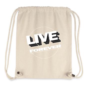 LIVE FOREVER - Stanley/Stella Recycled Gym Bag - natural - Front