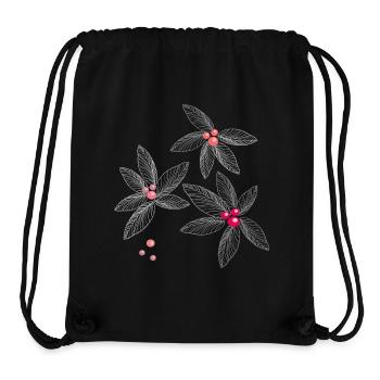 Blüten mit Perlen - Stanley/Stella recycelter Gym Bag - Schwarz - Vorne