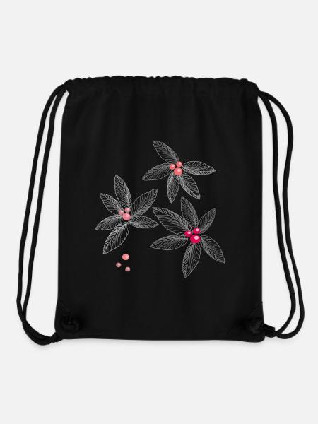 Blüten mit Perlen - Stanley/Stella recycelter Gym Bag - Schwarz