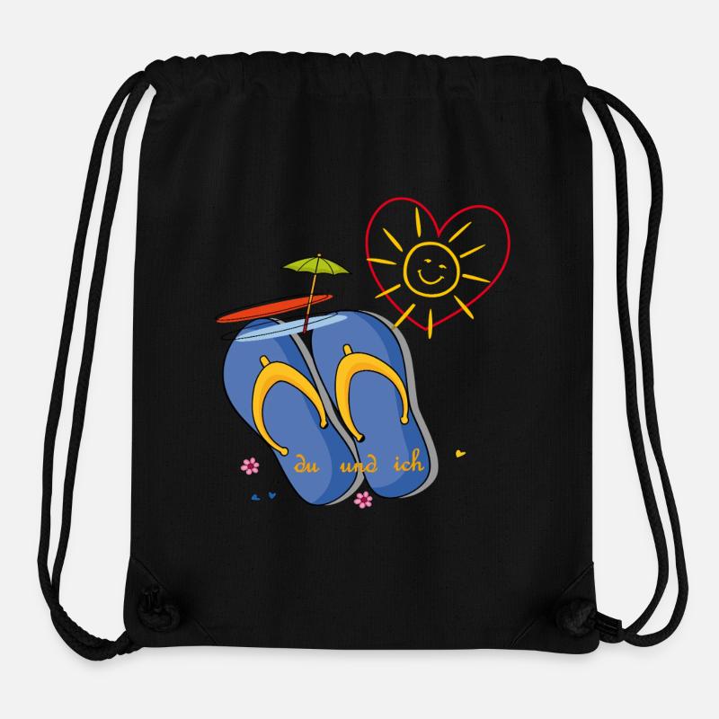 Vacances à la mer - Sac à cordon recyclé Stanley/Stella - noir