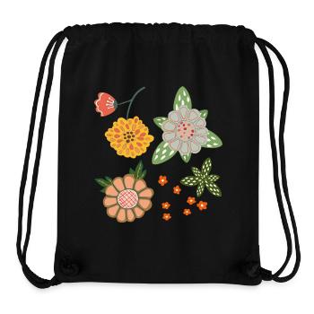 Blumenfantasie - Stanley/Stella recycelter Gym Bag - Schwarz - Vorne