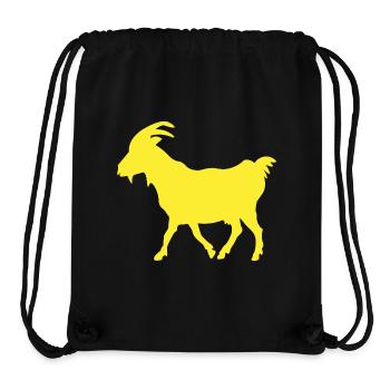 G.O.A.T Ziege gelb - Stanley/Stella recycelter Gym Bag - Schwarz - Vorne