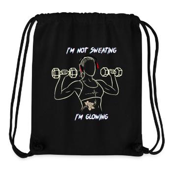 Fitness Girl mit Hanteln - Stanley/Stella recycelter Gym Bag - Schwarz - Vorne