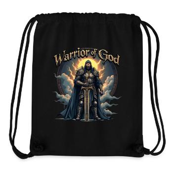 WARRIOR OF GOD - Schwarzer Ritter - Stanley/Stella recycelter Gym Bag - Schwarz - Vorne