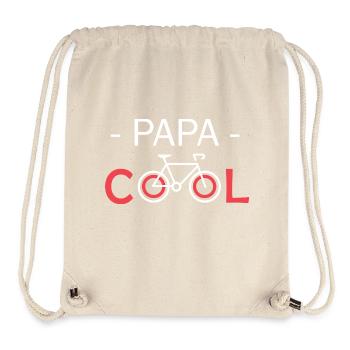 Vélo papa cool père et fils cycliste vélo - Sac à cordon recyclé Stanley/Stella - blanc naturel - Devant