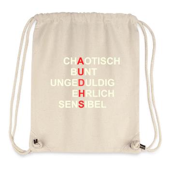 AUDHS  Sichtbar anders. Sichtbar ich. - Stanley/Stella recycelter Gym Bag - Naturweiß - Vorne