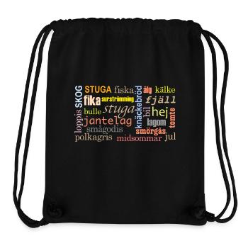 Schwedische Worte - Stanley/Stella recycelter Gym Bag - Schwarz - Vorne